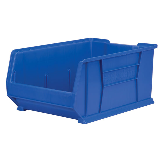 Akro-Mils 30240 AkroBins Plastic Hanging Stackable Storage Organizer Bin,  15-Inch x 8-Inch x 7-Inch, Blue, 12-Pack