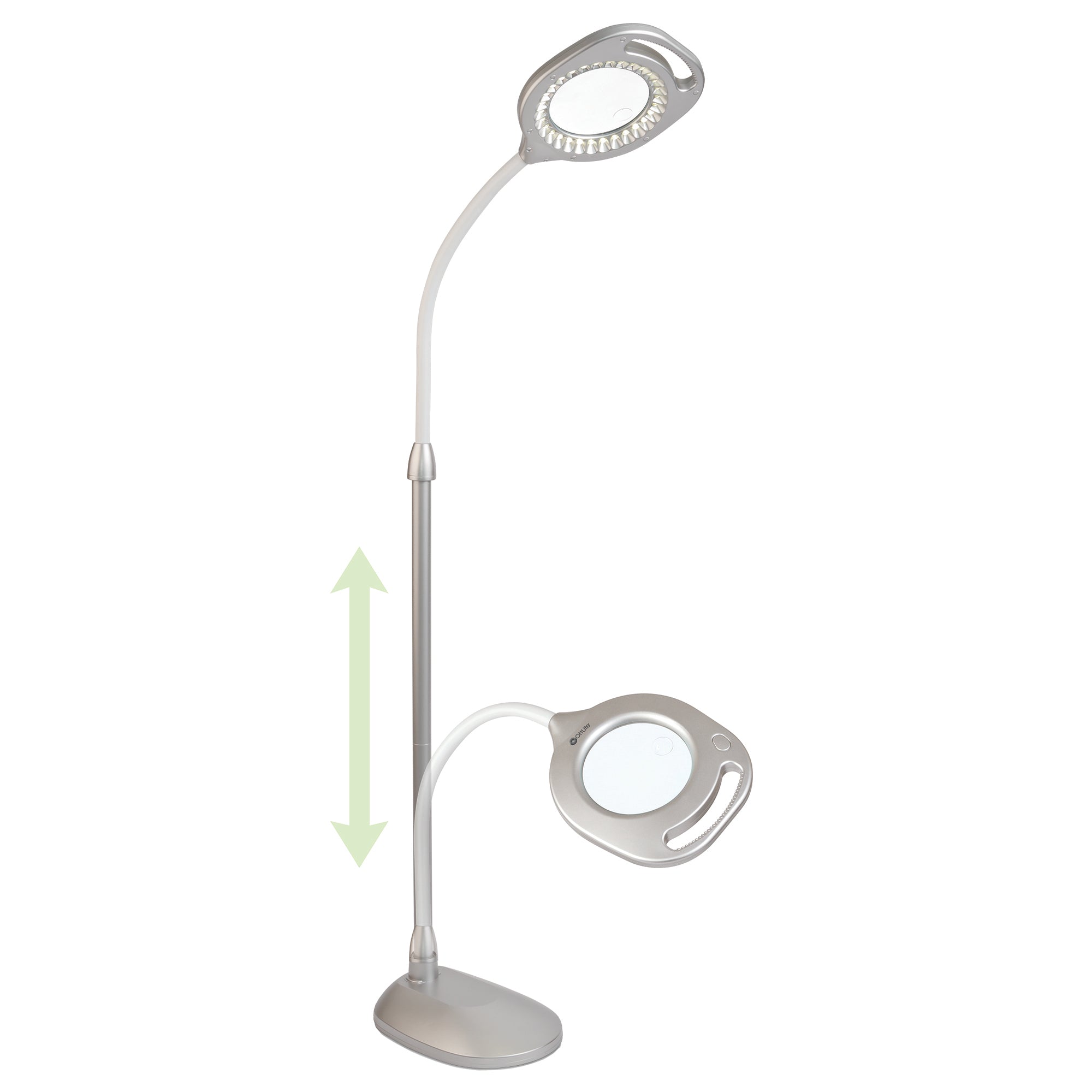 OttLite Floor Lamp with Wheelbase - White